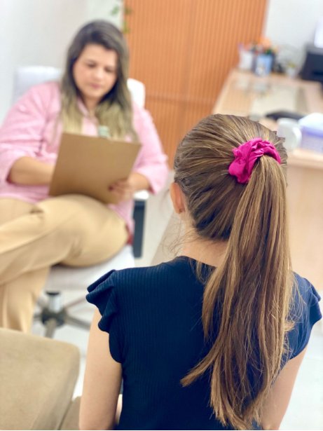 Sessão de terapia presencial